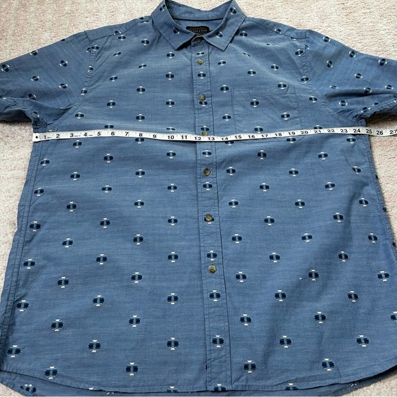 Pendleton Blue Short Sleeve Button Down Shirt Southwest Print 100% Cotton SZ XL - Picture 6 of 8
